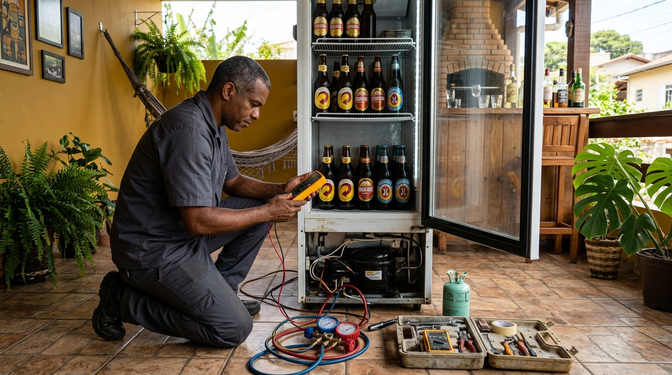Conserto de placa eletrônica de cervejeira em Niterói‑RJ